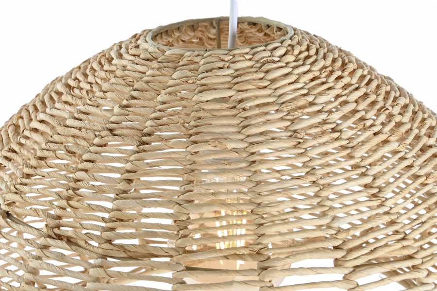 Lampara Techo Fibra Metal 55X43X28 Natural