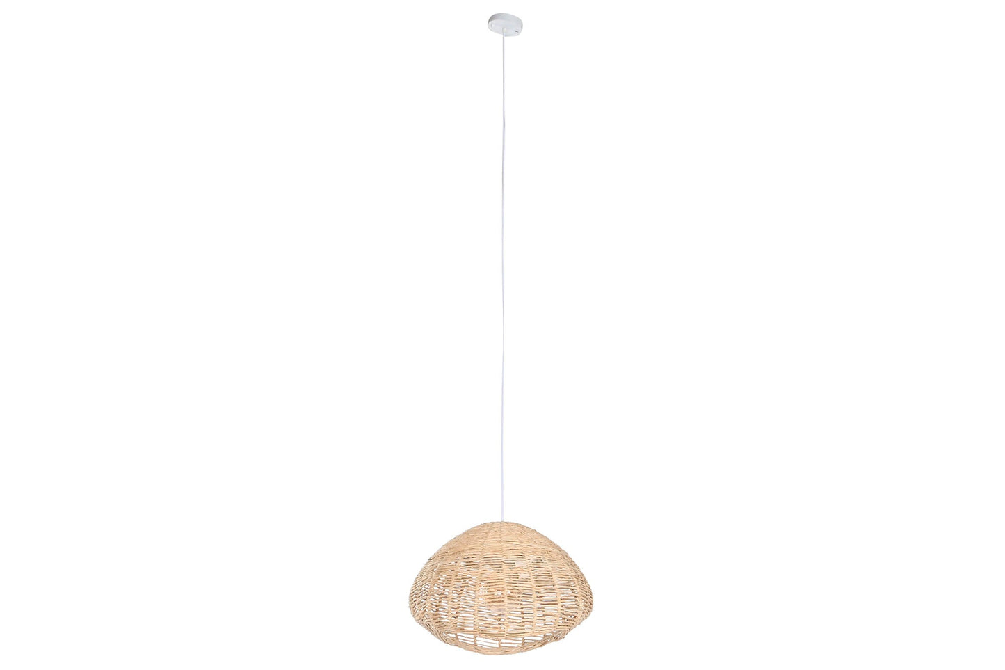 Lampara Techo Fibra Metal 55X43X28 Natural