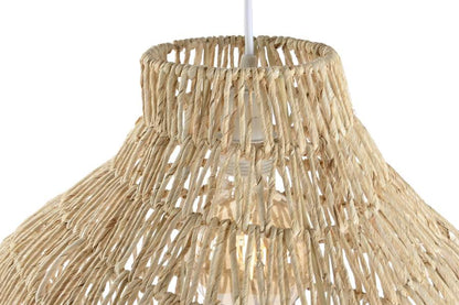 Lampara Techo Fibra Metal 53X42X32 Marron Claro