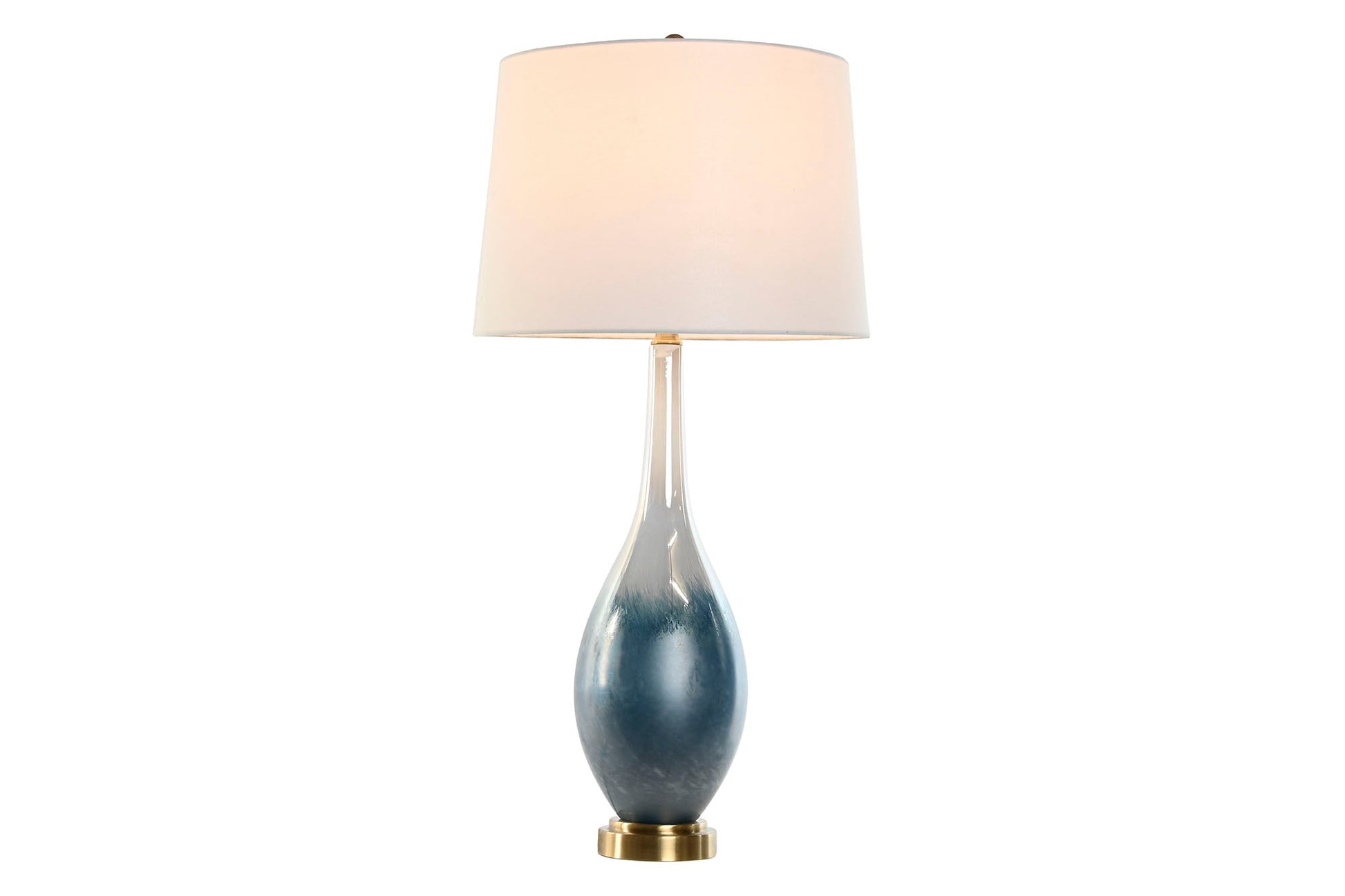 Lampara Sobremesa Cristal Lino 40X40X78 Bicolor