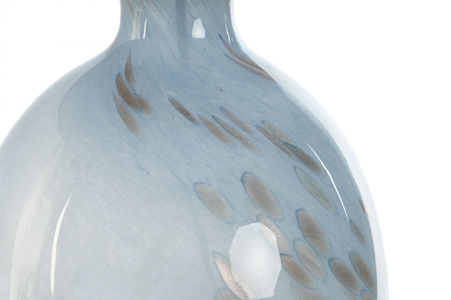 Lampara Sobremesa Cristal Lino 40X40X66 Azul