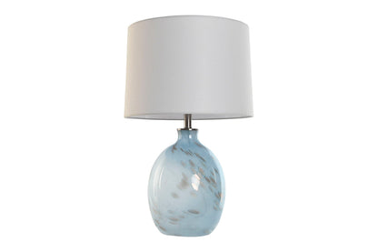 Lampara Sobremesa Cristal Lino 40X40X66 Azul