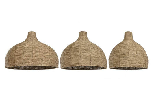 Pantalla Set 3 Fibra 70X70X50 Natural Marron