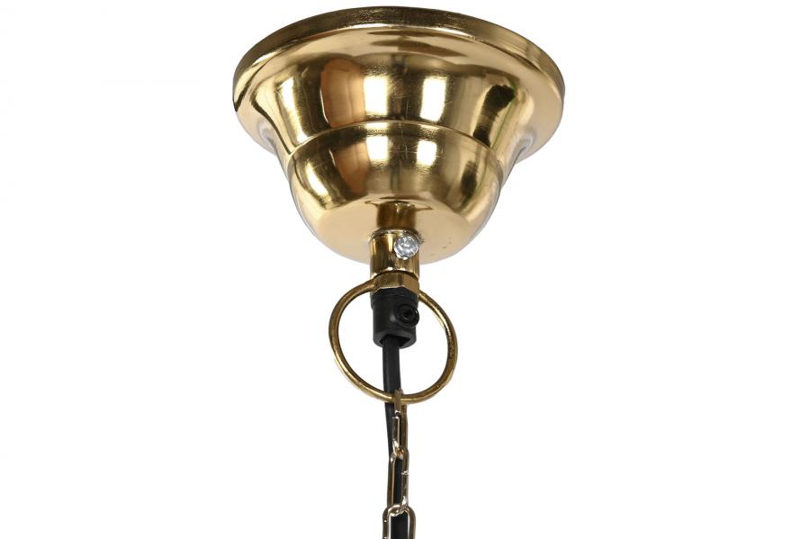 Lampara Techo Hierro 36X36X68 Desgastado Dorado