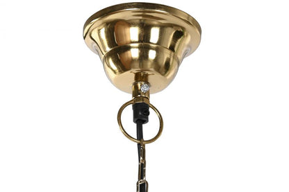 Lampara Techo Hierro 36X36X68 Desgastado Dorado
