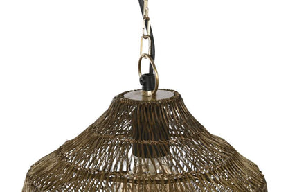 Lampara Techo Hierro 26X26X24 Desgastado Dorado