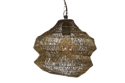 Lampara Techo Hierro 26X26X24 Desgastado Dorado