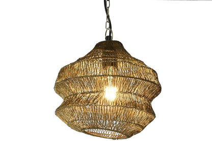 Lampara Techo Hierro 26X26X24 Desgastado Dorado