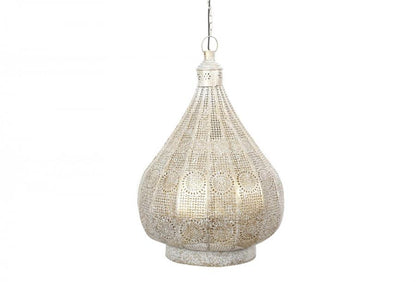 Lampara Techo Metal 40X40X55 18Cm_ Blanco