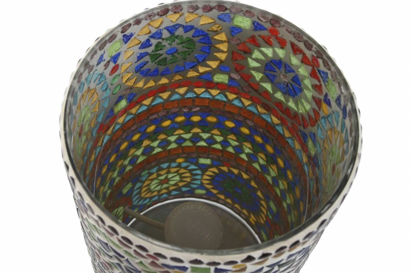Lampara Sobremesa Cristal 15X15X30 Mosaico 2 Surt.