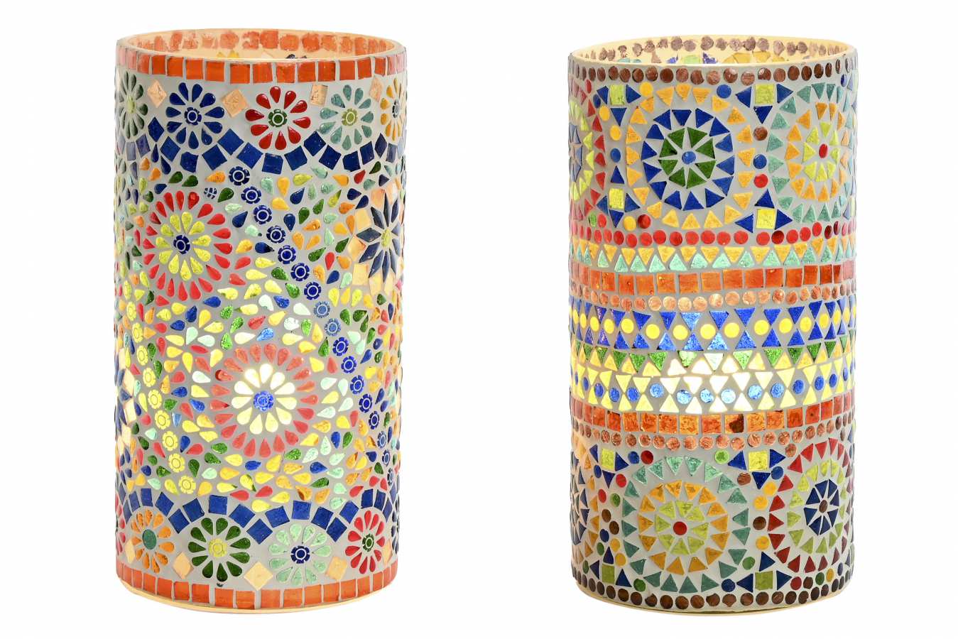 Lampara Sobremesa Cristal 15X15X30 Mosaico 2 Surt.