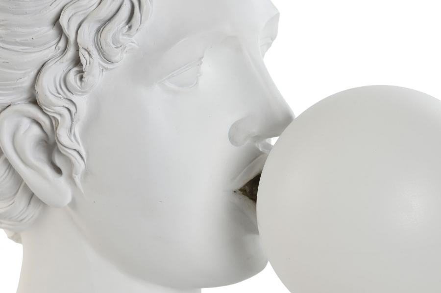 Lampara Sobremesa Resina 29X21X33 Blanco