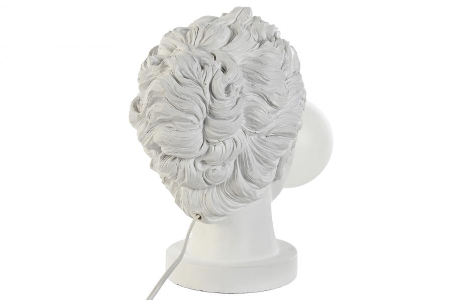 Lampara Sobremesa Resina 29X21X33 Blanco