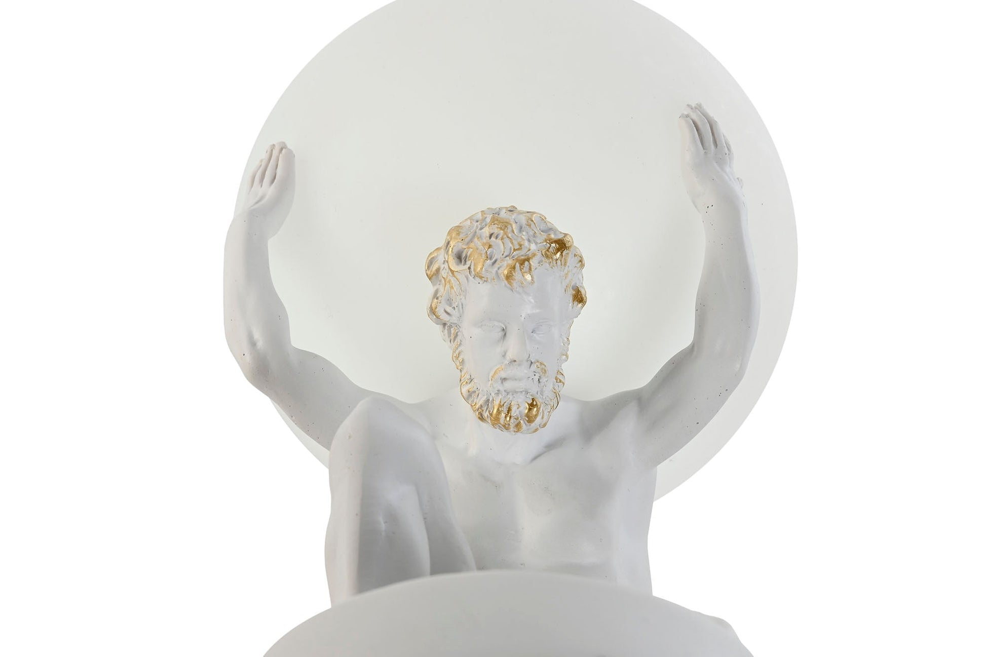 Lampara Sobremesa Resina 14X14X32 Atlas Blanco