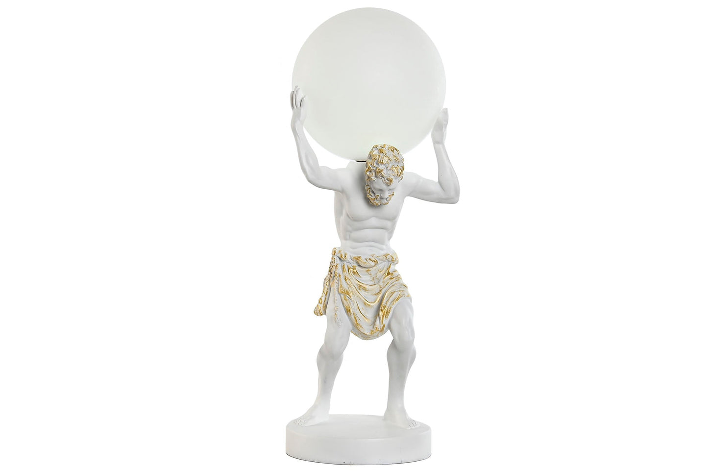 Lampara Sobremesa Resina 18X17X44 Atlas Blanco