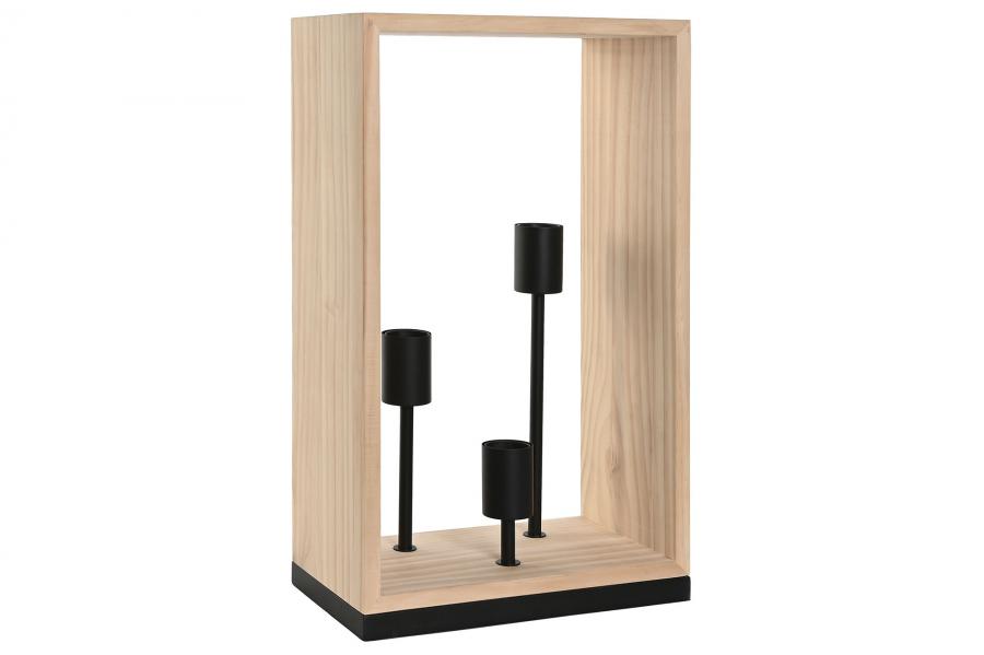 Lampara Sobremesa Pino 30X16X50 Sin Bombillas