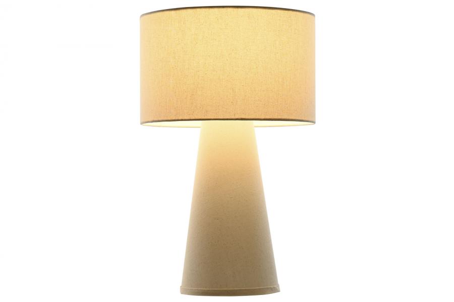 Lampara Sobremesa Poliester Metal 32X32X50_5 Crudo