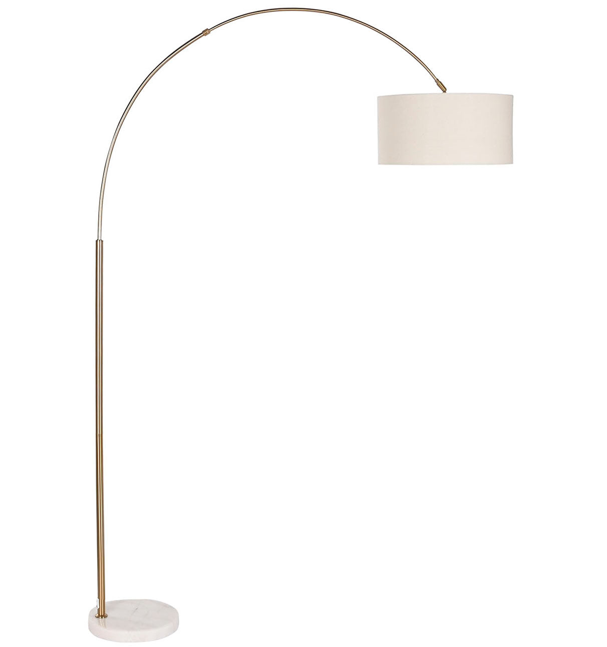 Lampara Pie Lino Marmol 126X40X193 Dorado