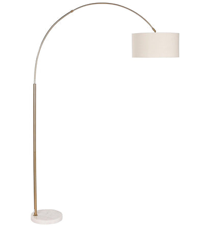 Lampara Pie Lino Marmol 126X40X193 Dorado