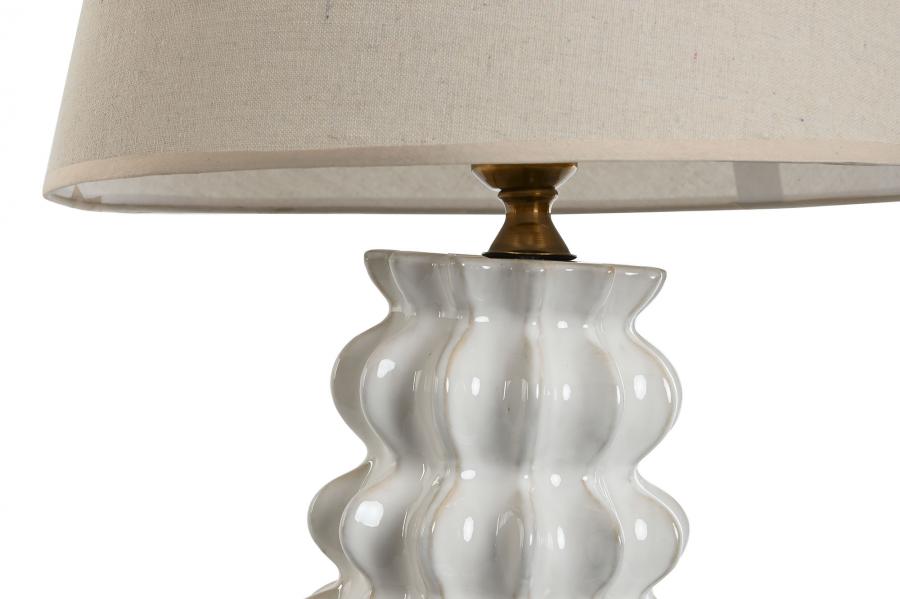 Lampara Sobremesa Porcelana Algodon 40X40X65