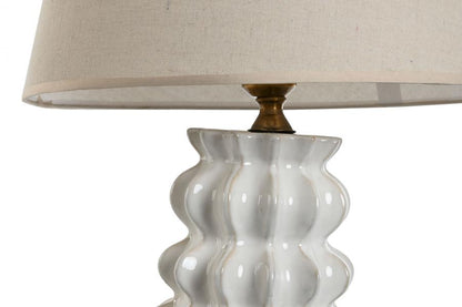 Lampara Sobremesa Porcelana Algodon 40X40X65