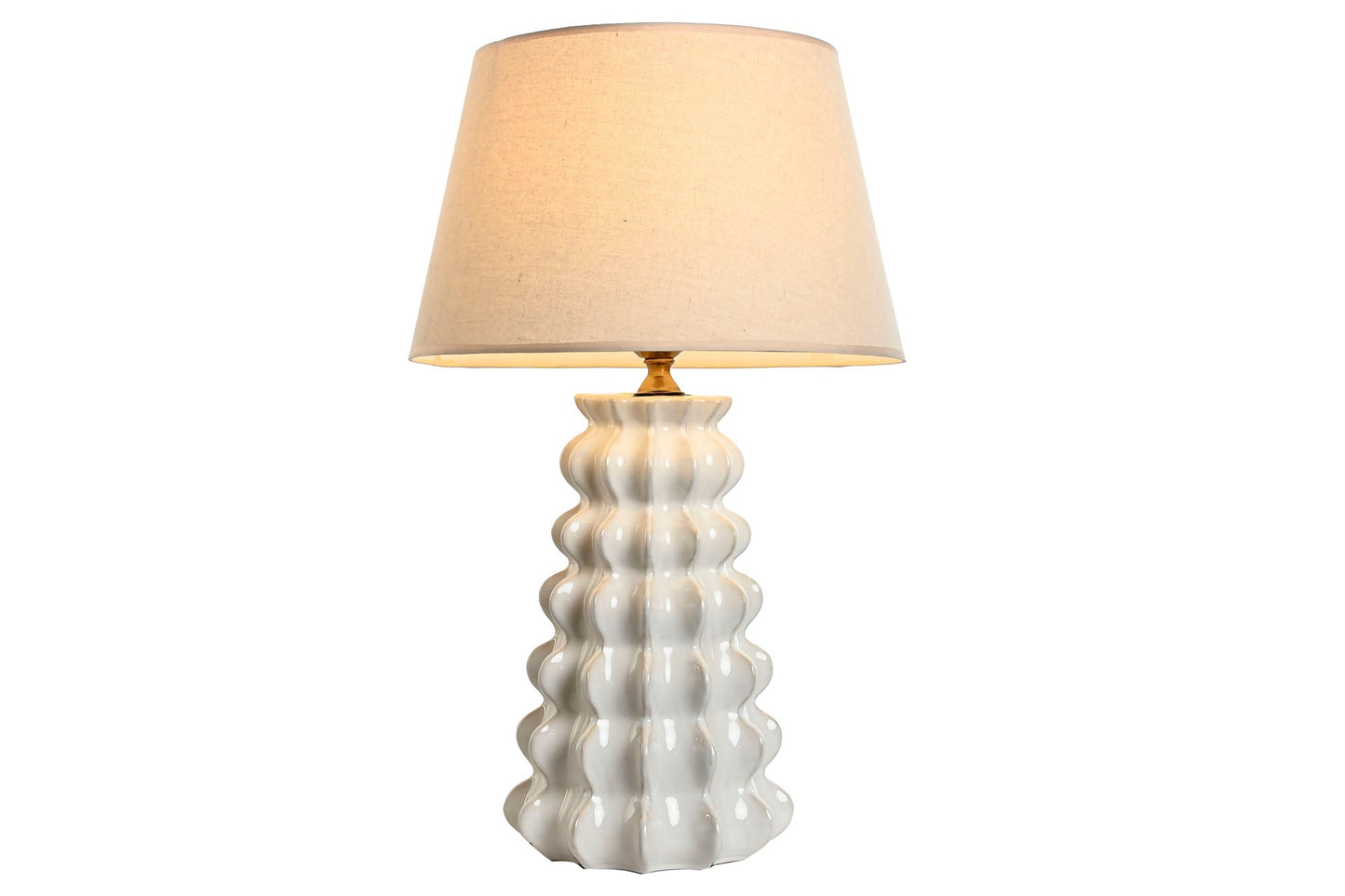 Lampara Sobremesa Porcelana Algodon 40X40X65