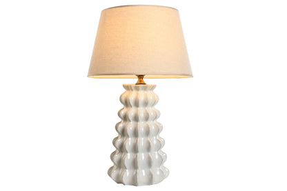 Lampara Sobremesa Porcelana Algodon 40X40X65