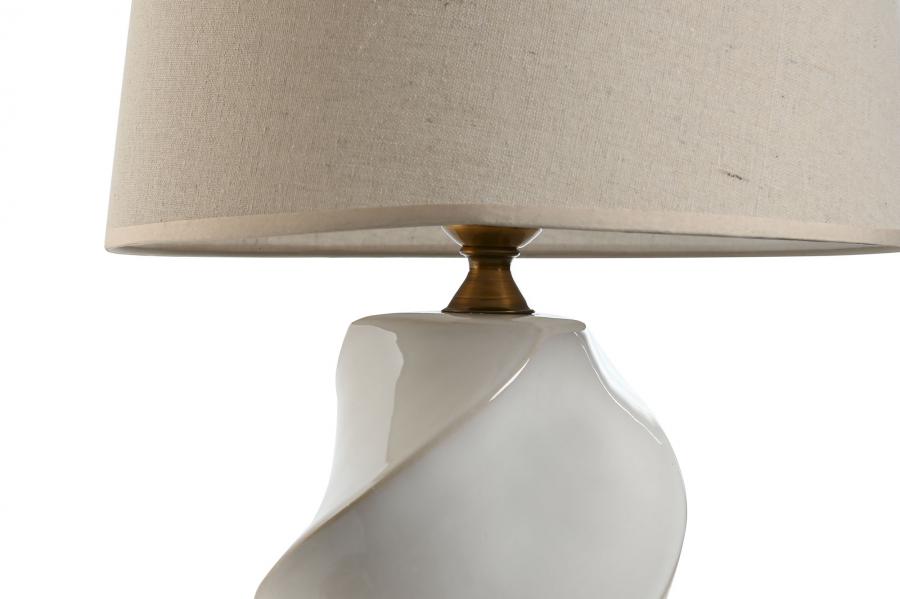 Lampara Sobremesa Porcelana 36X36X62 Espiral