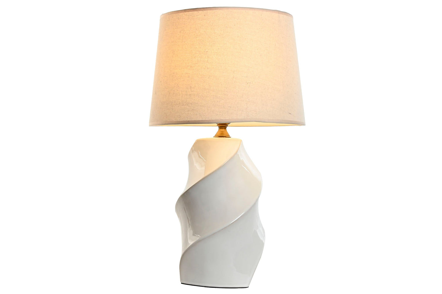 Lampara Sobremesa Porcelana 36X36X62 Espiral