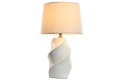 Lampara Sobremesa Porcelana 36X36X62 Espiral