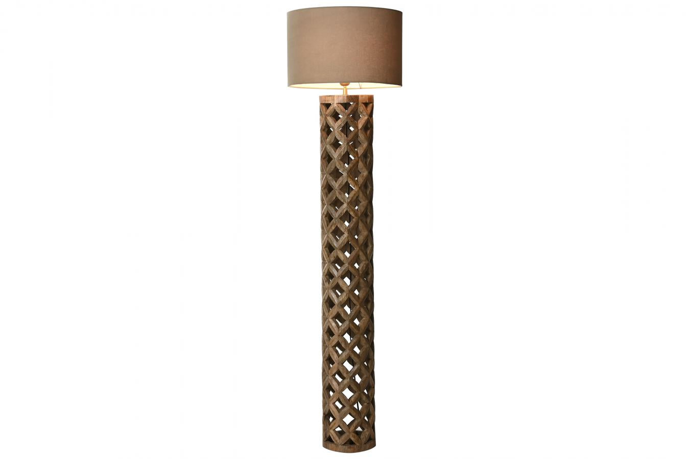 Lampara Pie Mango Poliester 41_5X41_5X158 Natural