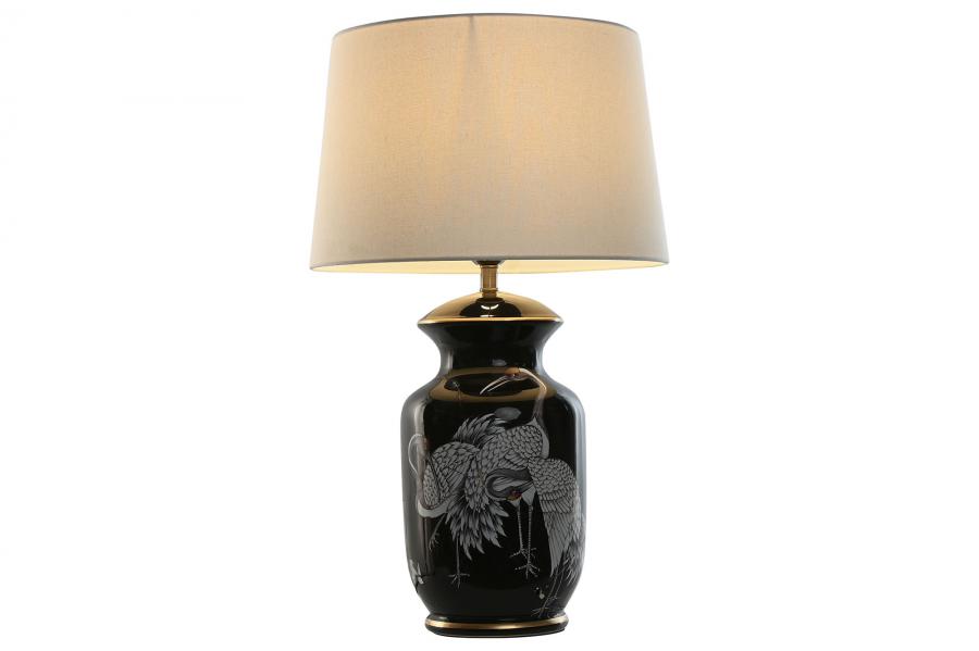 Lampara Sobremesa Ceramica Algodon 40X40X66 Garza