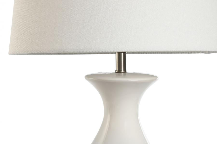 Lampara Sobremesa Ceramica Algodon 40X40X70