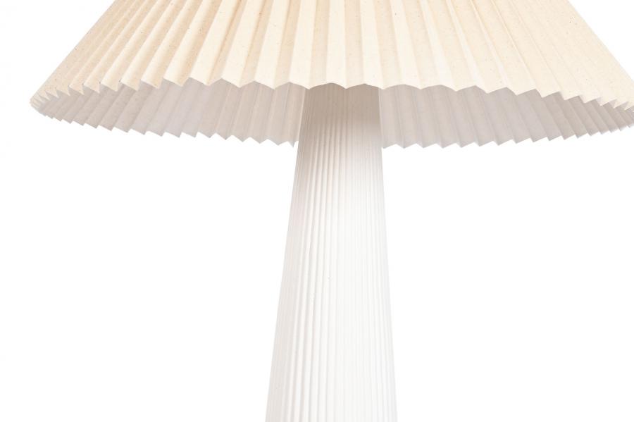 Lampara Pie Ceramica Poliester 54X54X102 Rugoso
