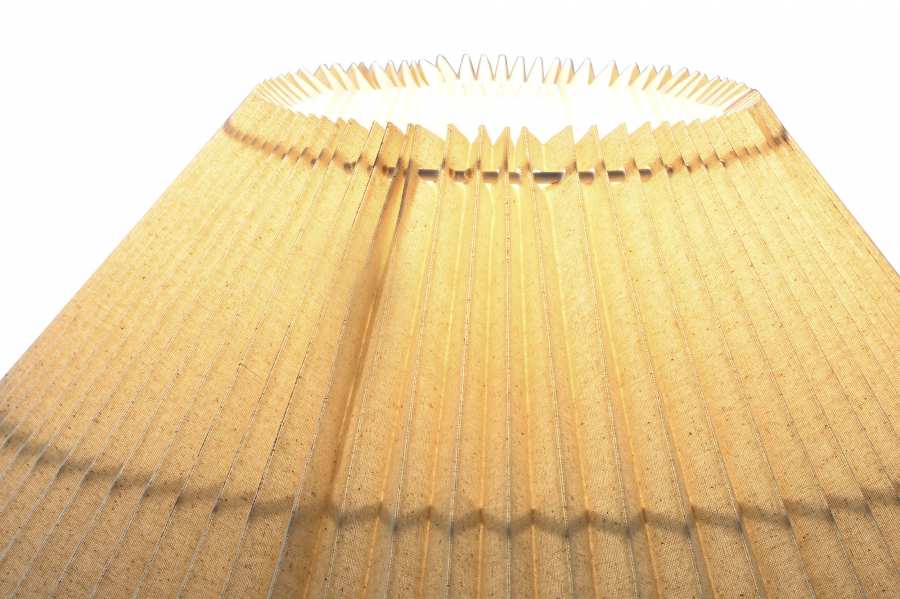 Lampara Pie Ceramica Poliester 54X54X102 Rugoso