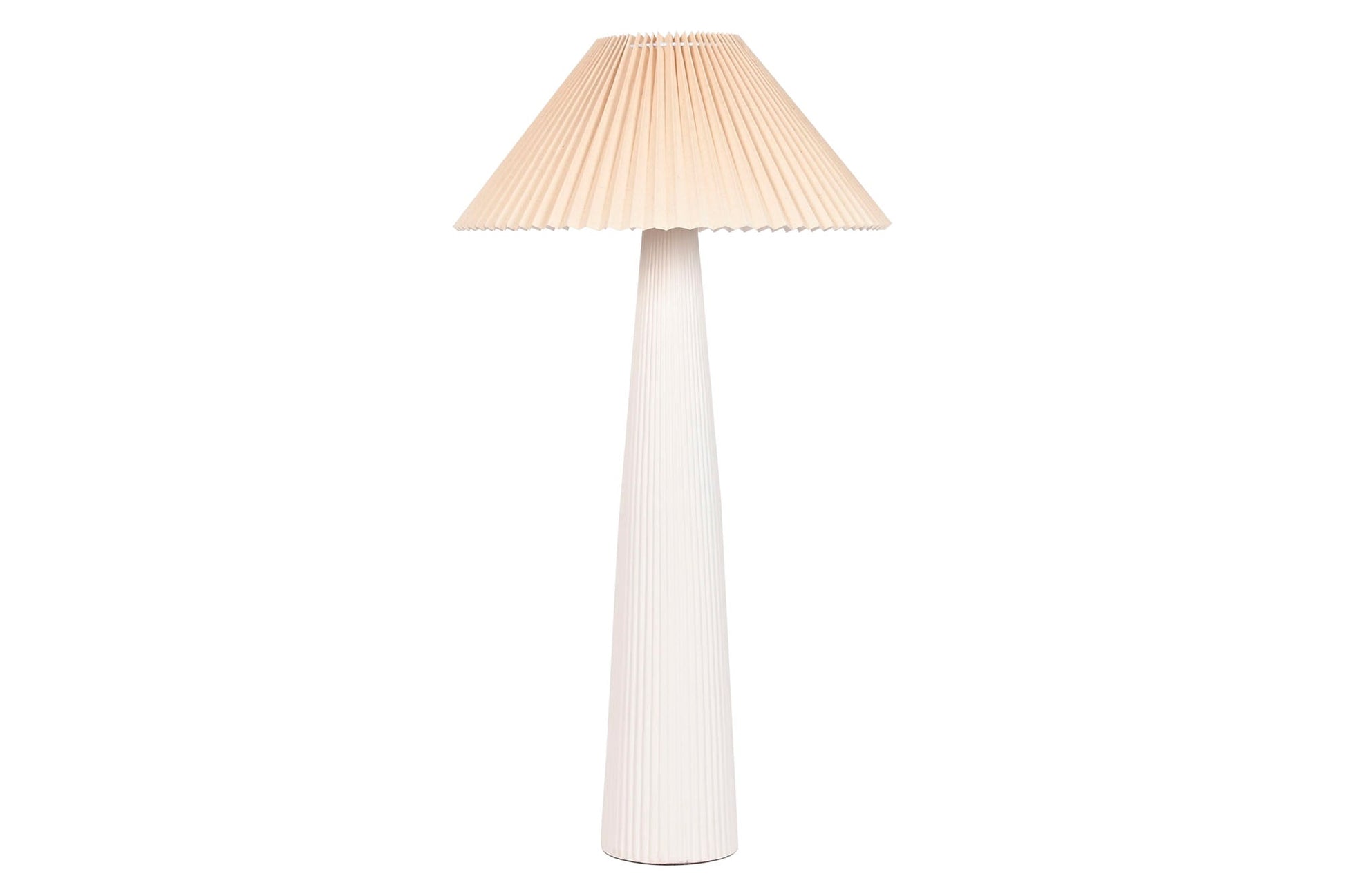 Lampara Pie Ceramica Poliester 54X54X102 Rugoso