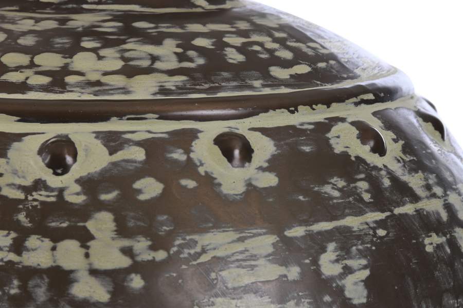 Lampara Sobremesa Aluminio 40X40X55 Patinado Cobre