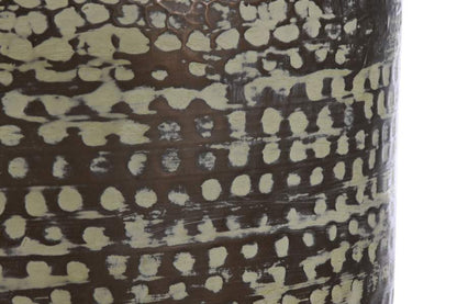 Lampara Sobremesa Aluminio 42X42X63 Patinado Cobre