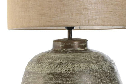 Lampara Sobremesa Aluminio 42X42X65 Patinado Cobre