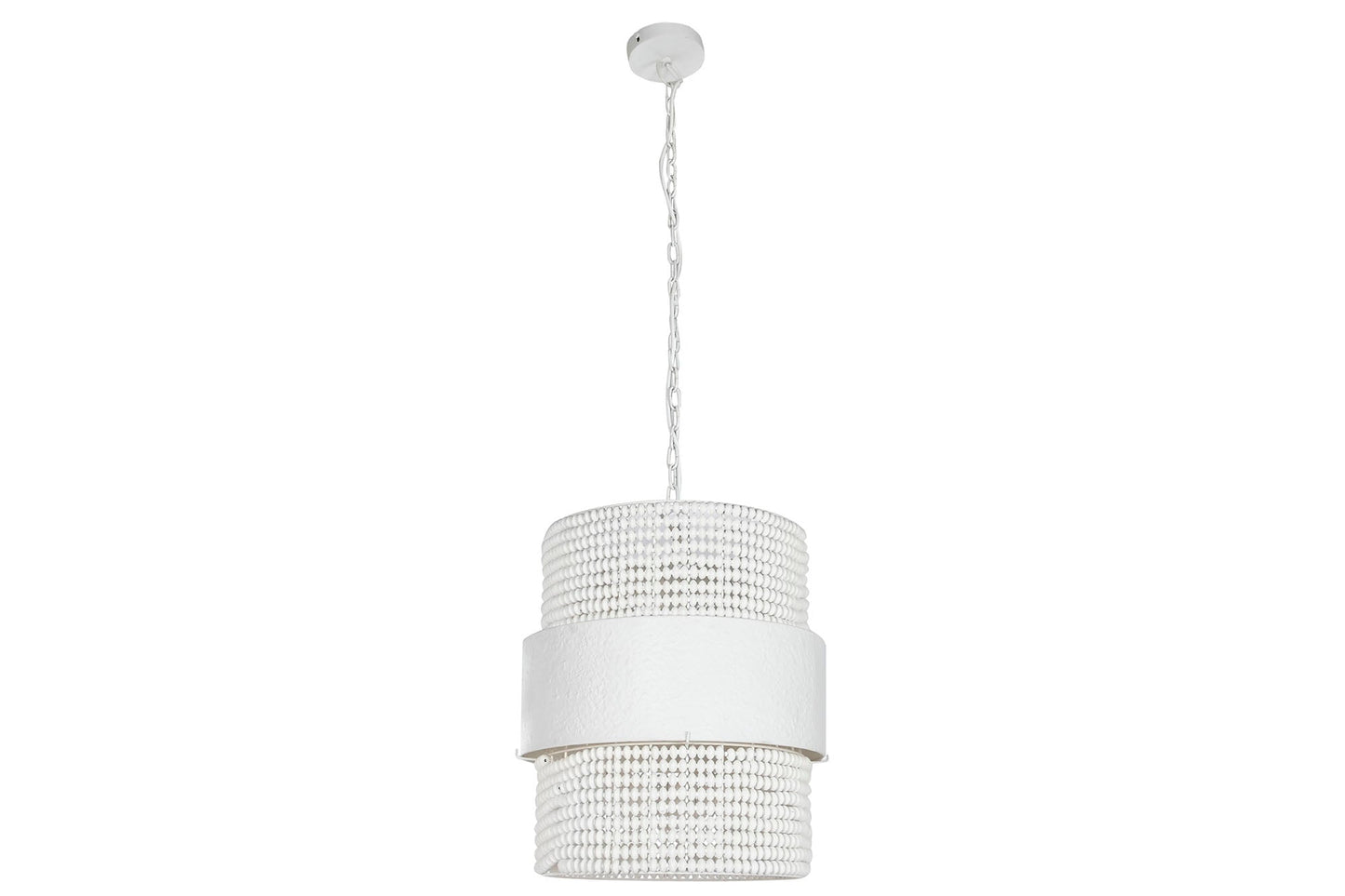 Lampara Techo Hierro Madera 51X60X69 Blanco