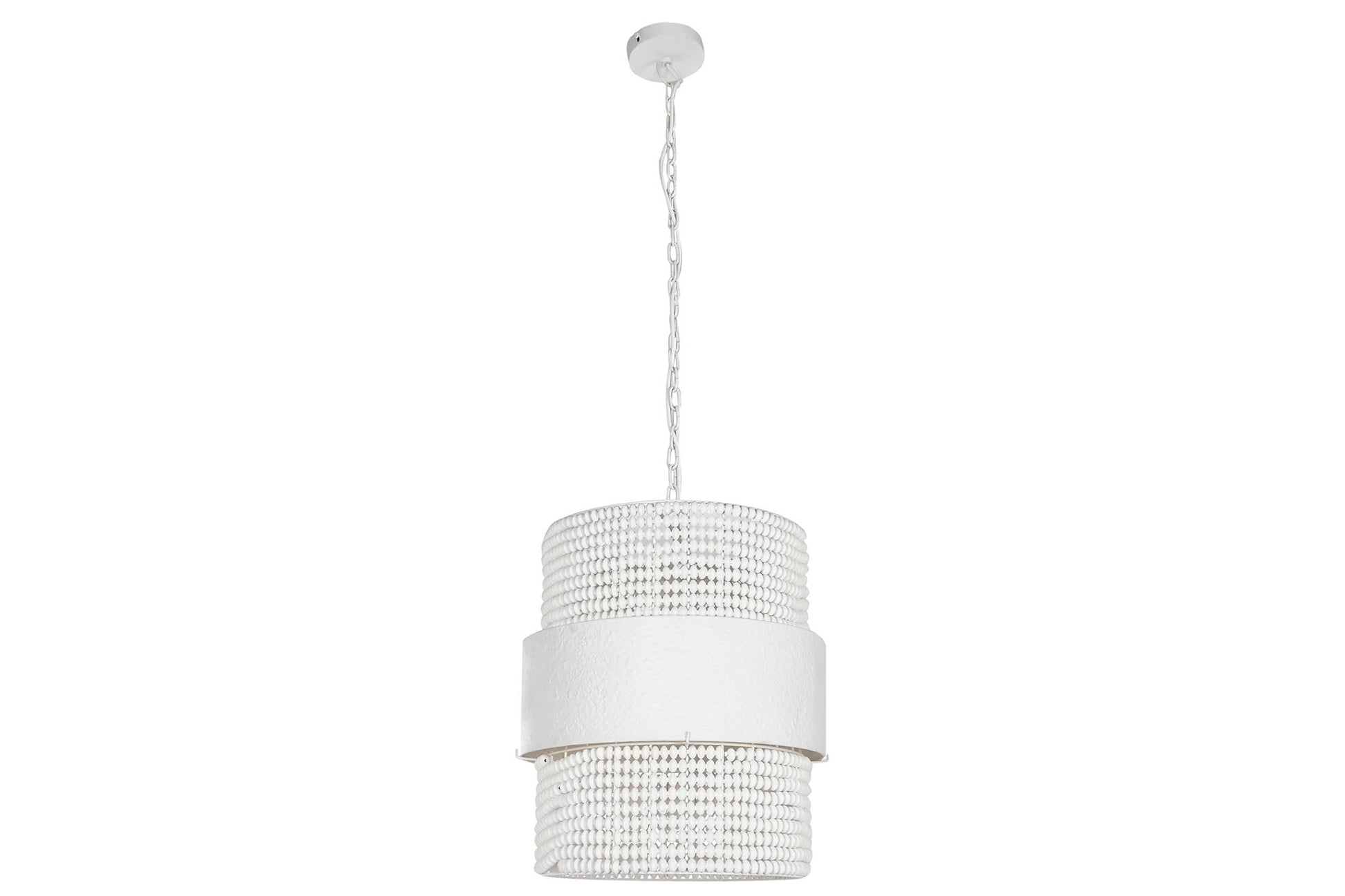 Lampara Techo Hierro Madera 51X60X69 Blanco