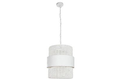 Lampara Techo Hierro Madera 51X60X69 Blanco