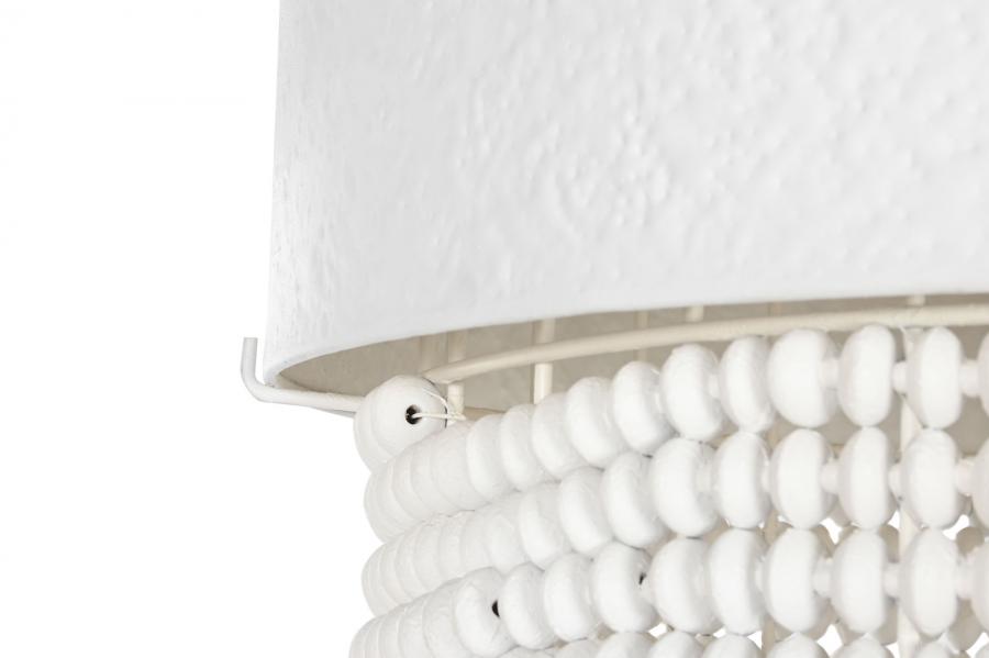 Lampara Techo Hierro Madera 51X60X69 Blanco