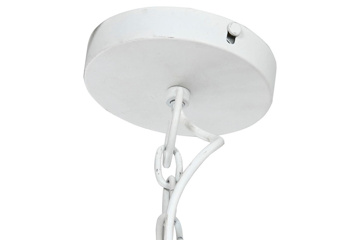 Lampara Techo Hierro Madera 51X60X69 Blanco