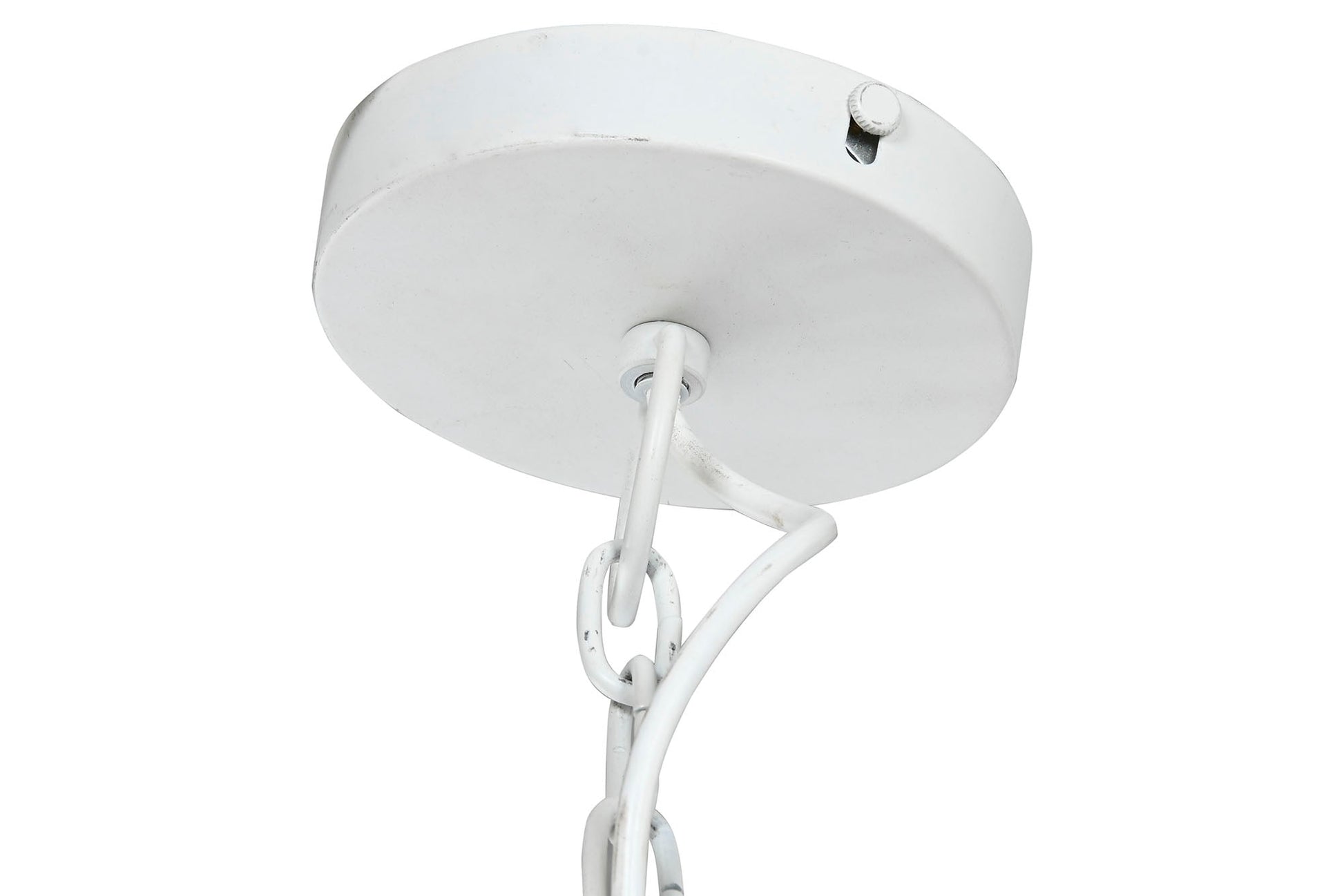 Lampara Techo Hierro Madera 51X60X69 Blanco