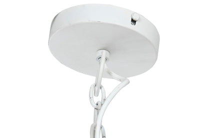 Lampara Techo Hierro Madera 51X60X69 Blanco