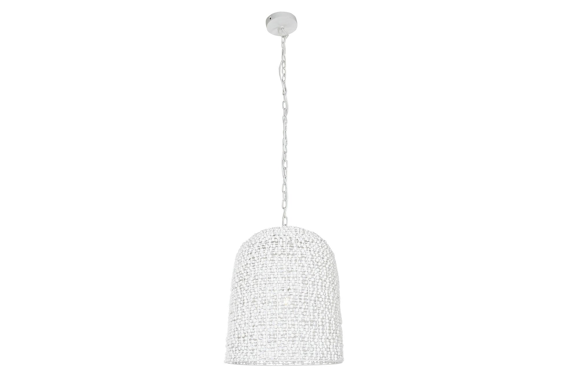 Lampara Techo Hierro Madera 58X58X71 Blanco