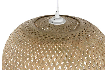Lampara Techo Ratan 40X40X70 Hecha A Mano Natural