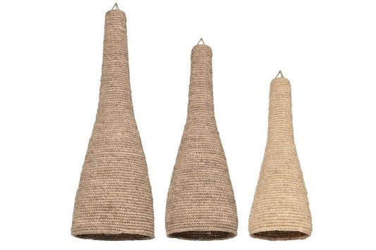 Pantalla Set 3 Fibra Trenzada 36X36X111 Natural