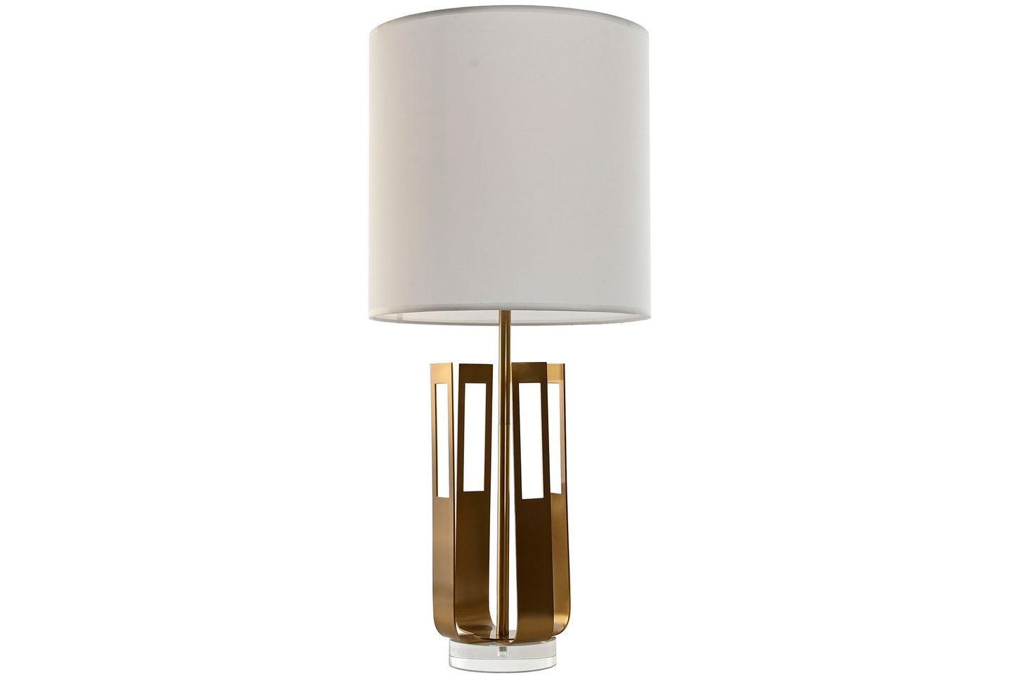 Lampara Sobremesa Hierro Acrilico 35X35X78 Dorado